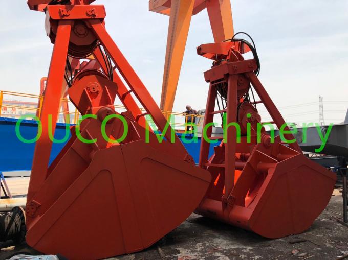 บรรทุกสินค้าจำนวนมาก 8 CBM CCS 2 Rope Mechanical Grab Bucket